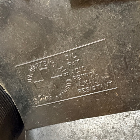 Dr. Martens Shiny Black Platform Combat Boots Sz 6 - Picture 8 of 13